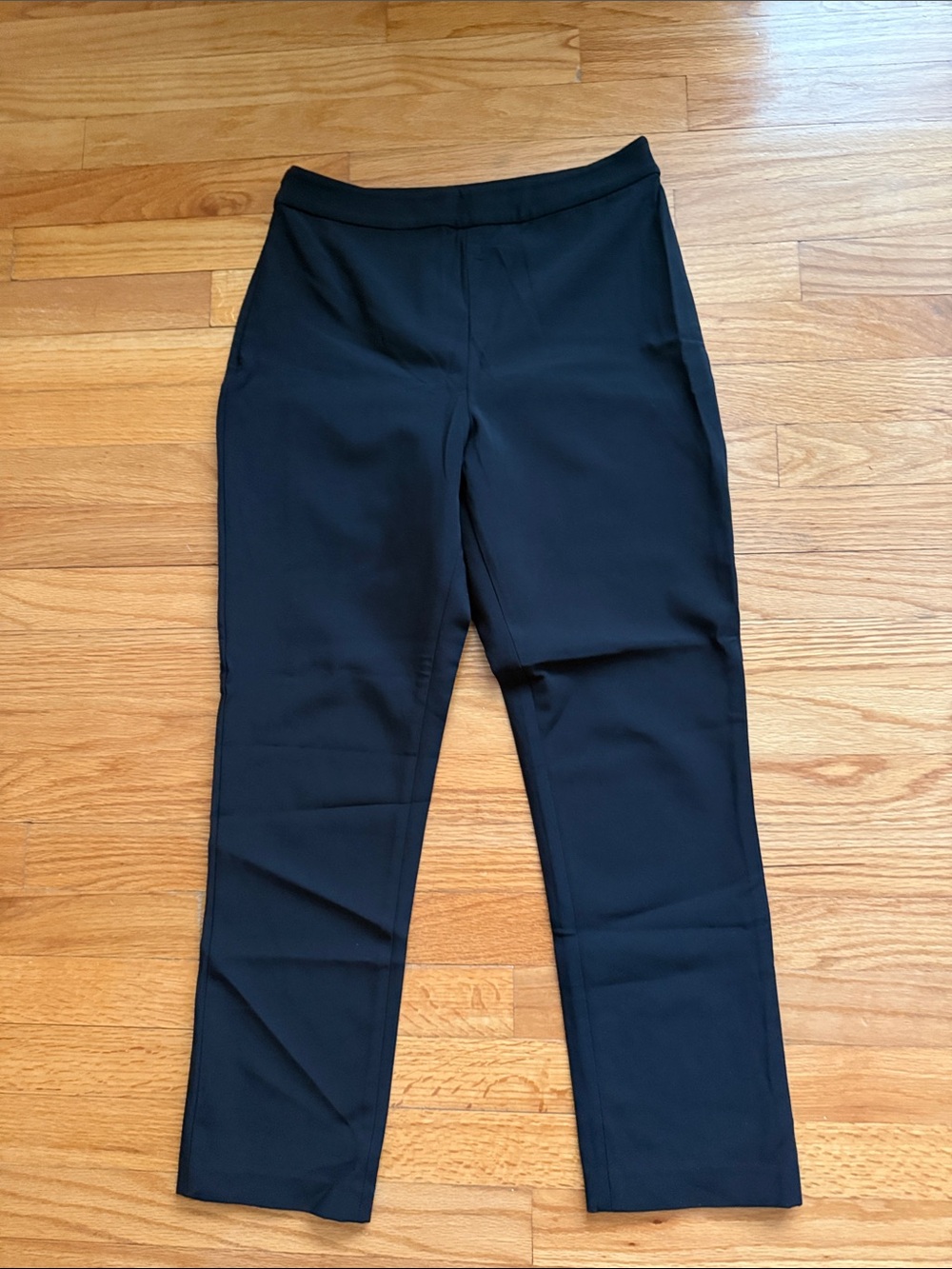 Jenni Kayne Poplin size 6 slim‎ crop side zip career pants trousers black